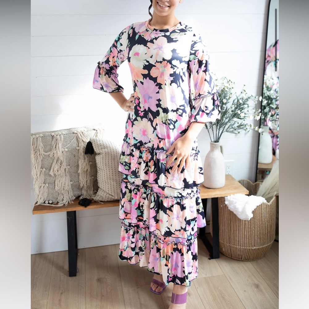 Floral Tiered Maxi Dress